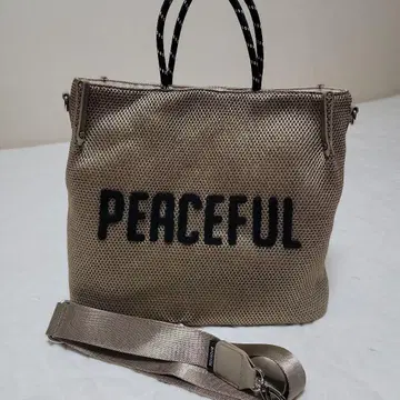 피스풀 메쉬 백 베이지