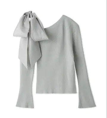 SNIDEL 리본 포함 오프숄더 긴팔 니트