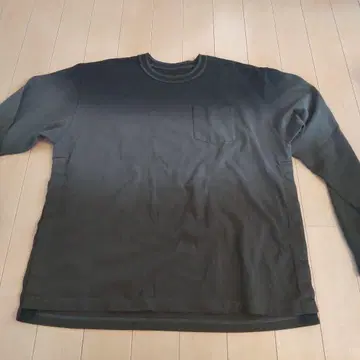 sacai 다크 그레이 긴팔 T셔츠 포켓 부착