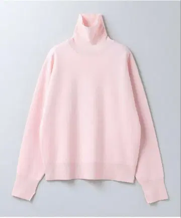 6(ROKU) 코튼울 터틀넥 니트 라이트 핑크