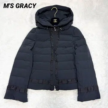 [ 새상품급 ] 엠즈 그레이시 다운 코트 프릴 40 더블 지퍼 까멜리아