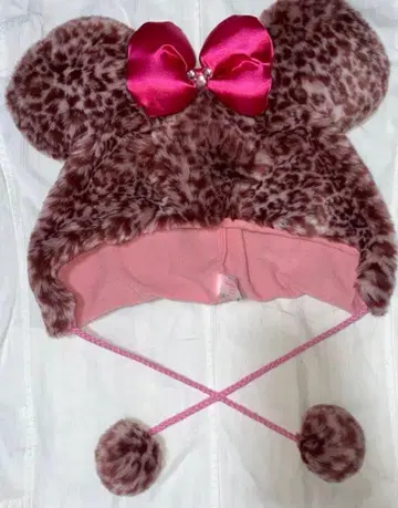 디즈니 미니 레오파드 무늬 팬캡