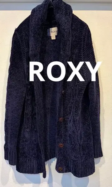 ROXY 네이비 케이블 니트 가디건 M 록시 겨울