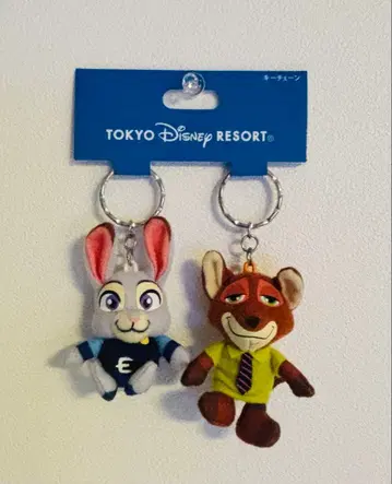 디즈니 리조트 한정판 주토피아 키링 주디 닉