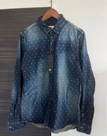 L 새상품 정가 30800엔 M MR 스타 데님 셔츠