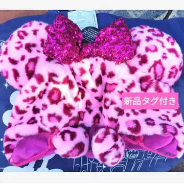 팬캡 레오파드 무늬 핑크 레오파드 표범 무늬 도쿄 디즈니 리조트