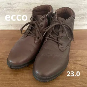 ecco 가죽 숏부츠 사이드 지퍼 천연 가죽 워킹 23.0