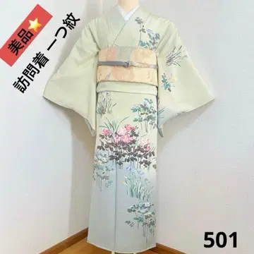 호몬기 순수 실크 손그림 유젠 작가 작품 하나 문 새상품급 501