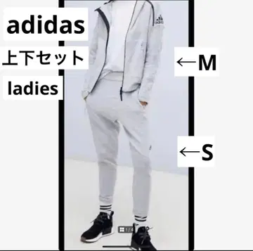 [ S-M ] 아디다스 저지 상하의 세트 여성용 팬츠 후드티