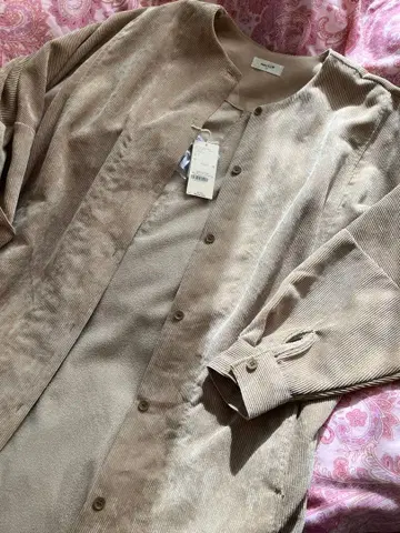 미사용 새상품 스튜디오 클립 코듀로이 셔츠 원피스 베이지 F 코트