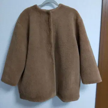 사만사 모스모스 포근포근 보아 코트 브라운