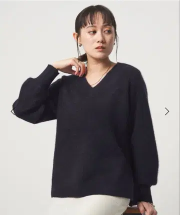 미사용 새상품 green label relaxing 폭스 블렌드 니트