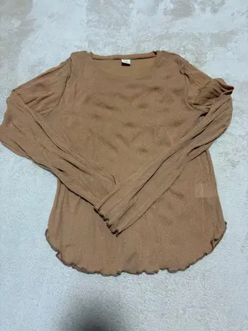 SERi9 오리지널 주름 주름 시어 롱T셔츠