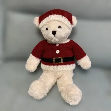 Dreaming Bears 복슬복슬 화이트 곰 산타 봉제 인형