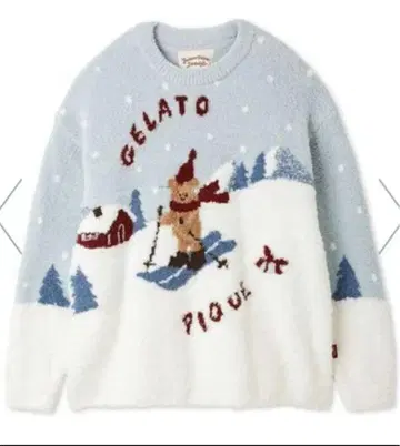 gelato pique [ HOLIDAY ] 스키 베어 자카드 풀오버