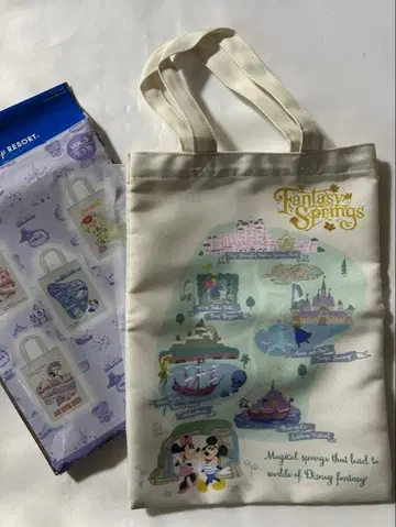 디즈니 파크맵 랜덤 토트백 판타지 스프링스
