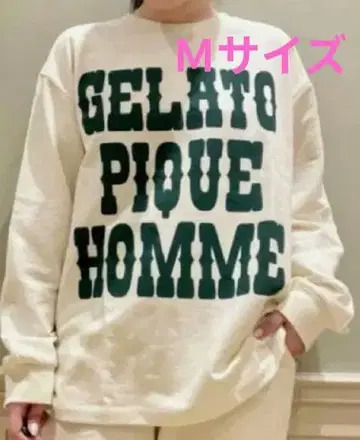 새상품 젤라또피케 HOMME 인레이 로고 롱 슬리브 T셔츠 M