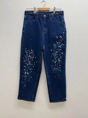 비어즐리 페인트 데님 팬츠