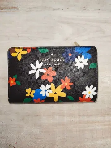 케이트 스페이드 꽃무늬 접이식 지갑