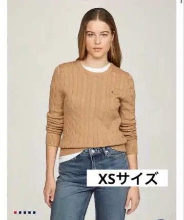 TommHilfiger 케이블 크루넥 스웨터 XS