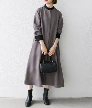 SHIPS any: 더블 크로스 A 라인 셔츠 원피스 브라운 프리