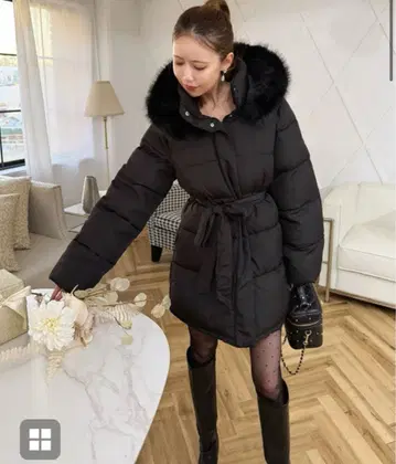 완판템 로얄 파티 퍼 포함 미들 퍼프 자켓