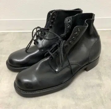 군용 빈티지 이탈리아 공군 앵클 가죽 부츠