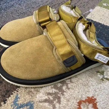 SUICOKE 슬라이드 샌들 올리브색 무스탕 샌들 27cm