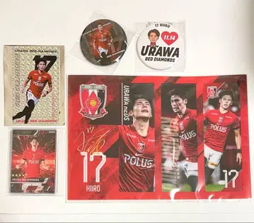 우라와 레즈 17 코모리 히켄 3연 포토 카드 캔뱃지 홀로 스티커 카드