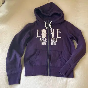 American Eagle 퍼플 후드티 M