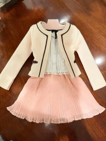 보크스 핑크 라벨 페미닌 리본 자켓 세트