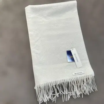 [ 미사용 ] JWIF 캐시미어 100% 스톨 머플러 화이트