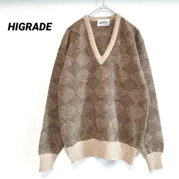 HIGRADE 니트 스웨터 V넥 M