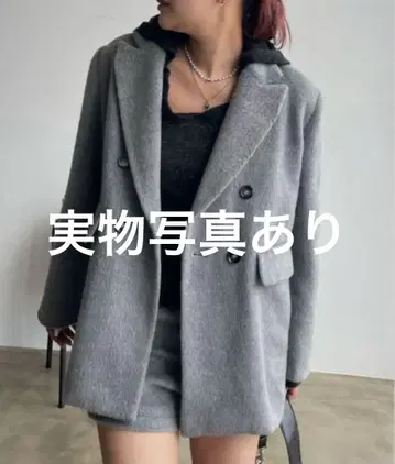 SHAGGIE 울 혼방 테일러드 오버 자켓 그레이 조조타운