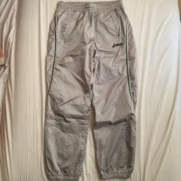 asics 아식스 실버 나일론 팬츠