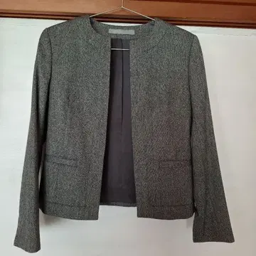 theory luxe 노카라 자켓 그레이