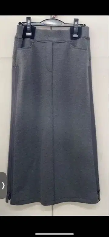 블루 프론세 펜슬 스커트 맨투맨 소재