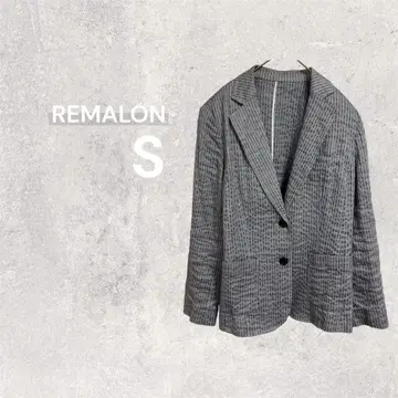 레마론 테일러드 자켓 스트라이프 패턴 린넨 실크 면 빅 사이즈