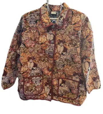 Blair 고양이 무늬 자수 자켓