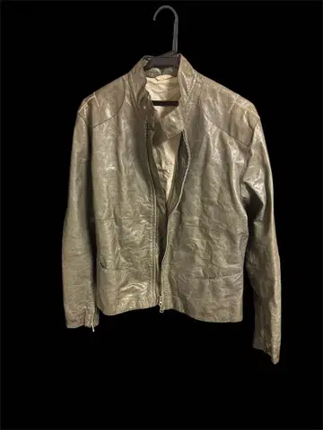 가죽 자켓 카키 이탈리아제