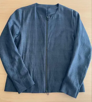 노카라 자켓 STUDIOUS 네이비 체크