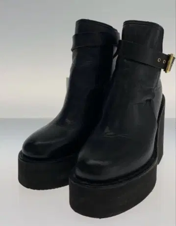 [ 새상품급 ] sacai 사카이 숏부츠 블랙 사이즈 36 통굽 가죽