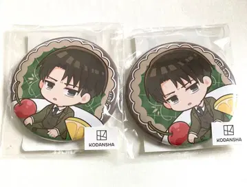 진격의 거인 마루쿠지 리바이 캔뱃지 챠폰!