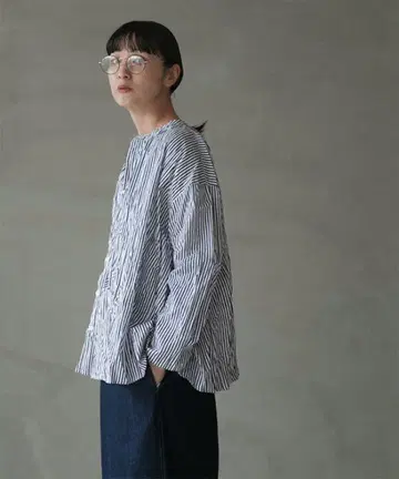 grin 스트라이프 긴팔 셔츠