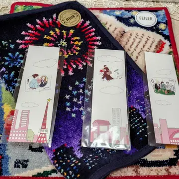 FEILER 불꽃놀이 디자인 타월 손수건 약 25cm와 북 러버