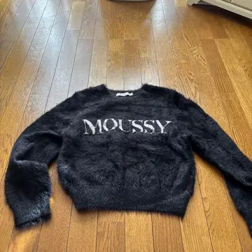 MOUSSY 블랙 퍼 스타일 스웨터 M