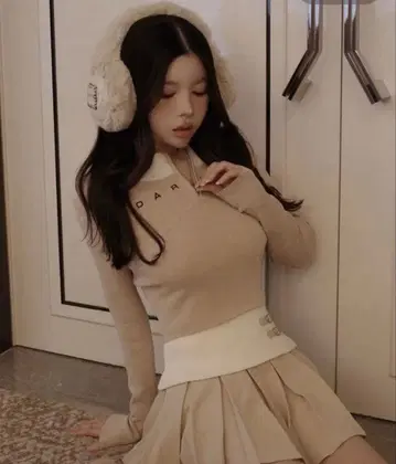 DARICH 니트 셋업 블랙 Darich 다리치 베이지