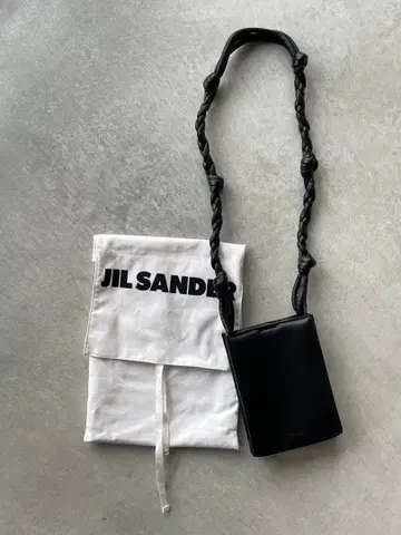 질 샌더 블랙 가죽 숄더백