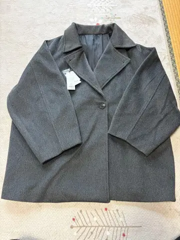 ANGIE 그레이 루즈 실루엣 코트 F 사이즈