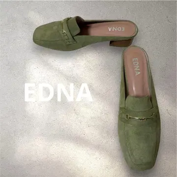 EDNA 에드나 비트 로퍼 뮬 샌들 L 그린